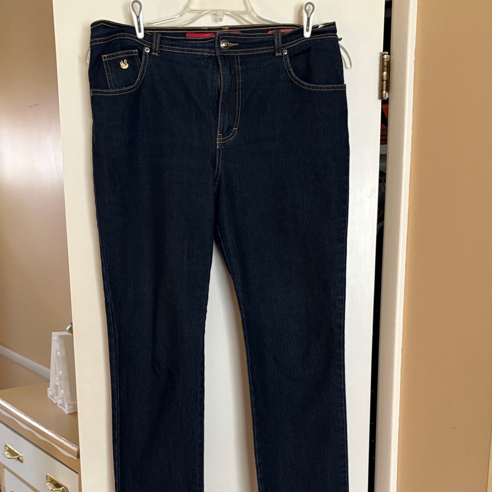 Gloria Vanderbilt Dark Blue Straight-Leg Jeans
